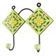 Pea Green Tiny Flower Ceramic Tile Wall Hook